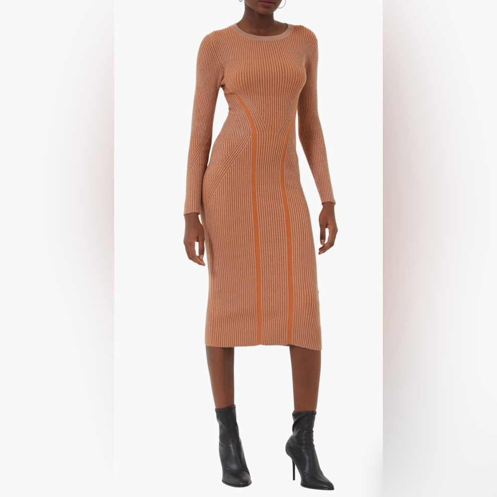 French Connection Simona Ribbed Long Sleeve Sweater Dress